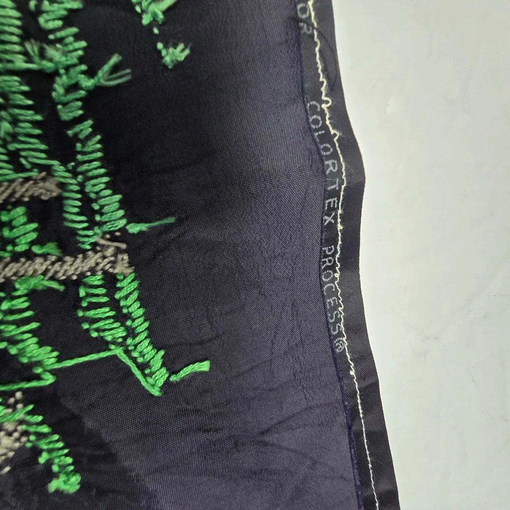 Vintage Victorian Embroidered Horse Embroidered Pillow Cover Blank Black Western